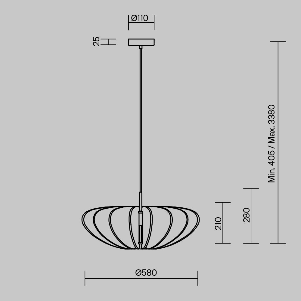 Светильник подвесной Maytoni Cambio MOD398PL-01GR1
