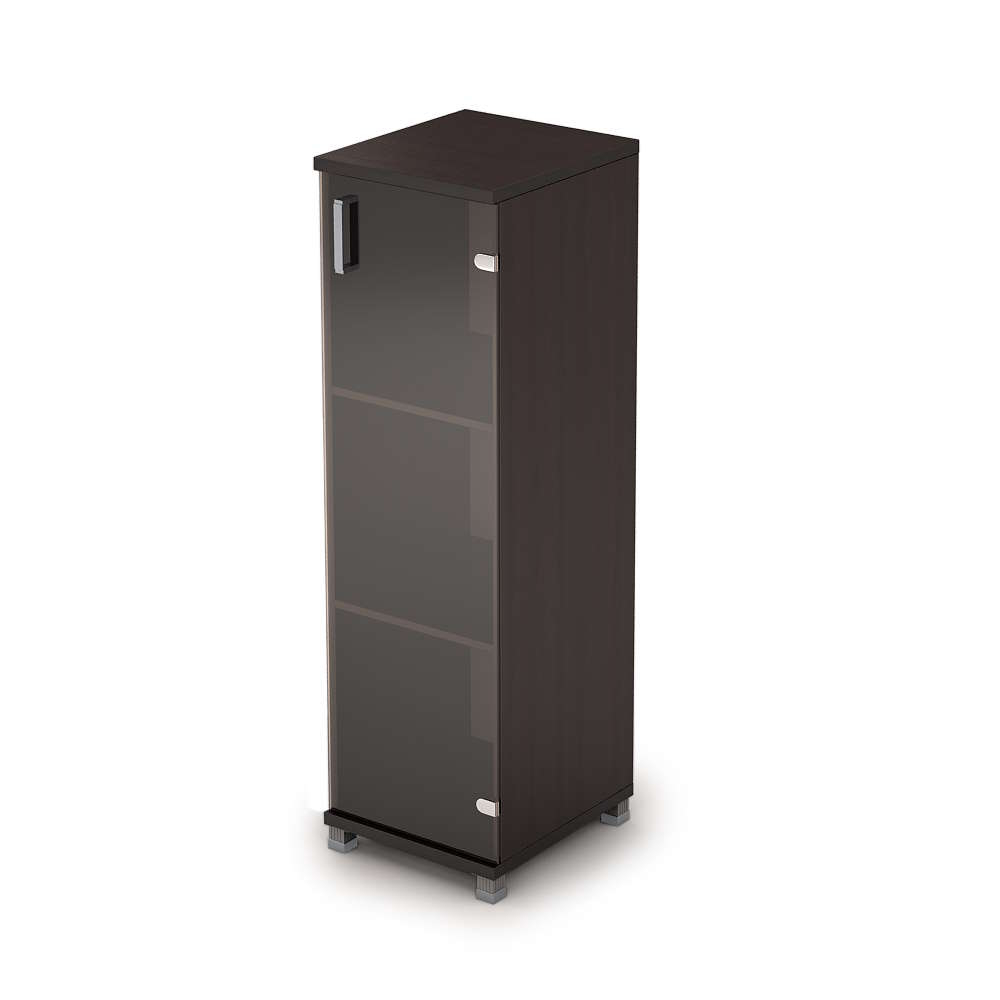 Шкаф средний пенал со стеклом (задняя стенка ЛДСП) АВАНС (AVANCE)