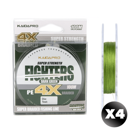 Плетенка Kaida Fighters 4X Dark Green (100м)