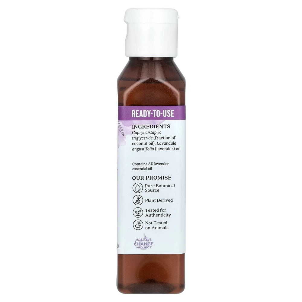 Aura Cacia, Чистое эфирное масло во фракционированном кокосовом масле, лаванда, 118 мл (4 жидк. унц.)
