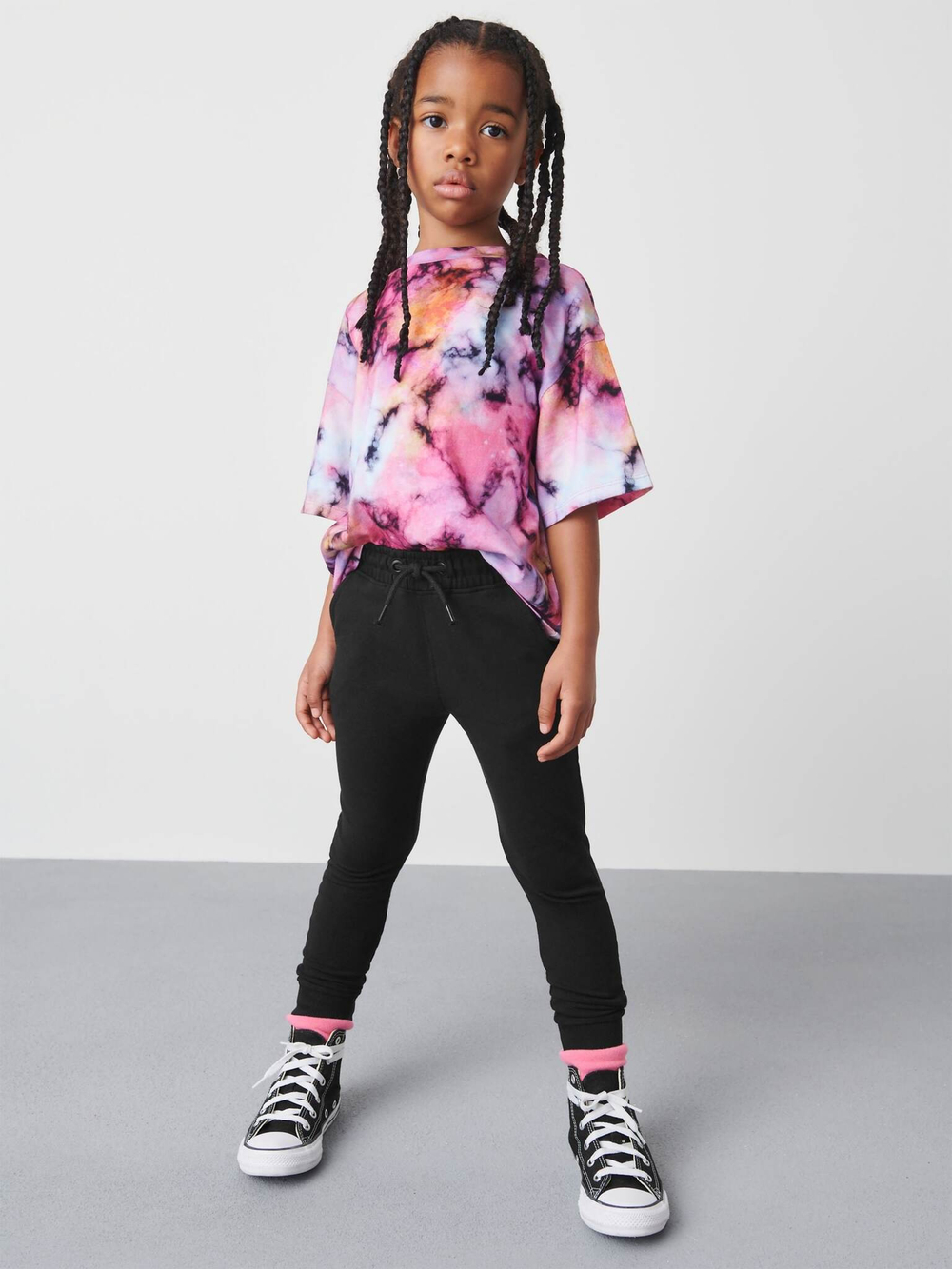 Джоггеры для девочки Next 633-586, Черный