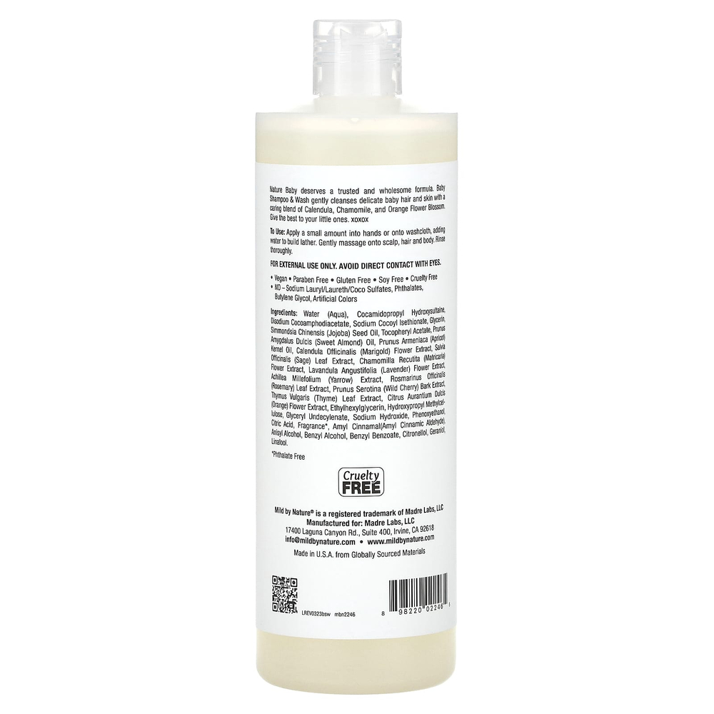 Mild By Nature, Nature's Gate, Nature Baby, детский шампунь и гель для душа, 473 мл (16 жидк. унций)