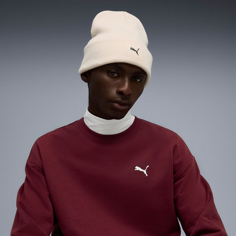 Шапка PUMA Metal Cat HighCrownBeanie, 02640404, акрил, молочный