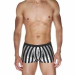 Мужские трусы боксеры в черно-серебристую полоску La Blinque LB15538