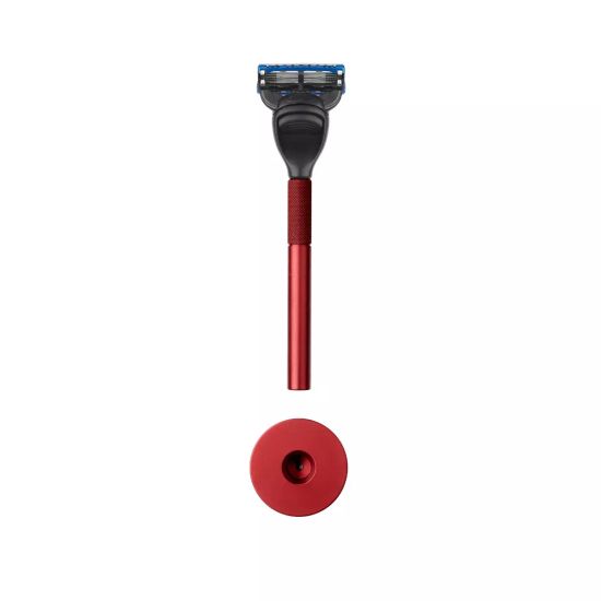 Набор Bolin Webb Generation, бритва матовая красная, подставка матовая красная