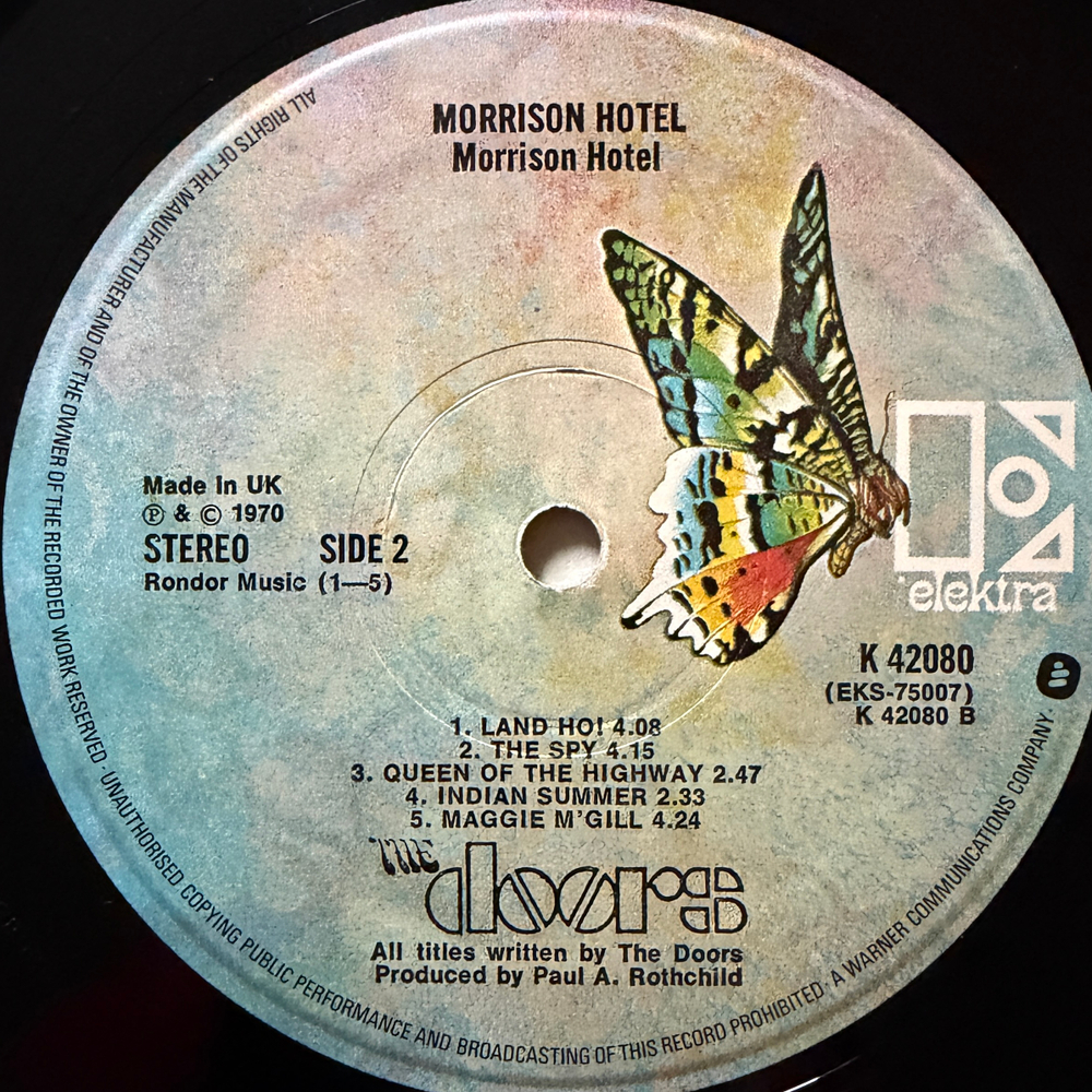 The Doors ‎– Morrison Hotel (Англия 1976г.)