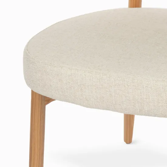 Стул Dublin деревянный каркас, мягкое сиденье и спинка бежевая рогожка