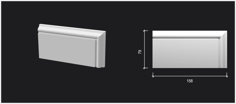 Комплектующий элемент DD005/U4 для плинтуса - конверт в пол влево