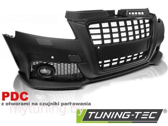 Бампер передний для Audi A3 8P (08-12) под датчики парковки S8 Look