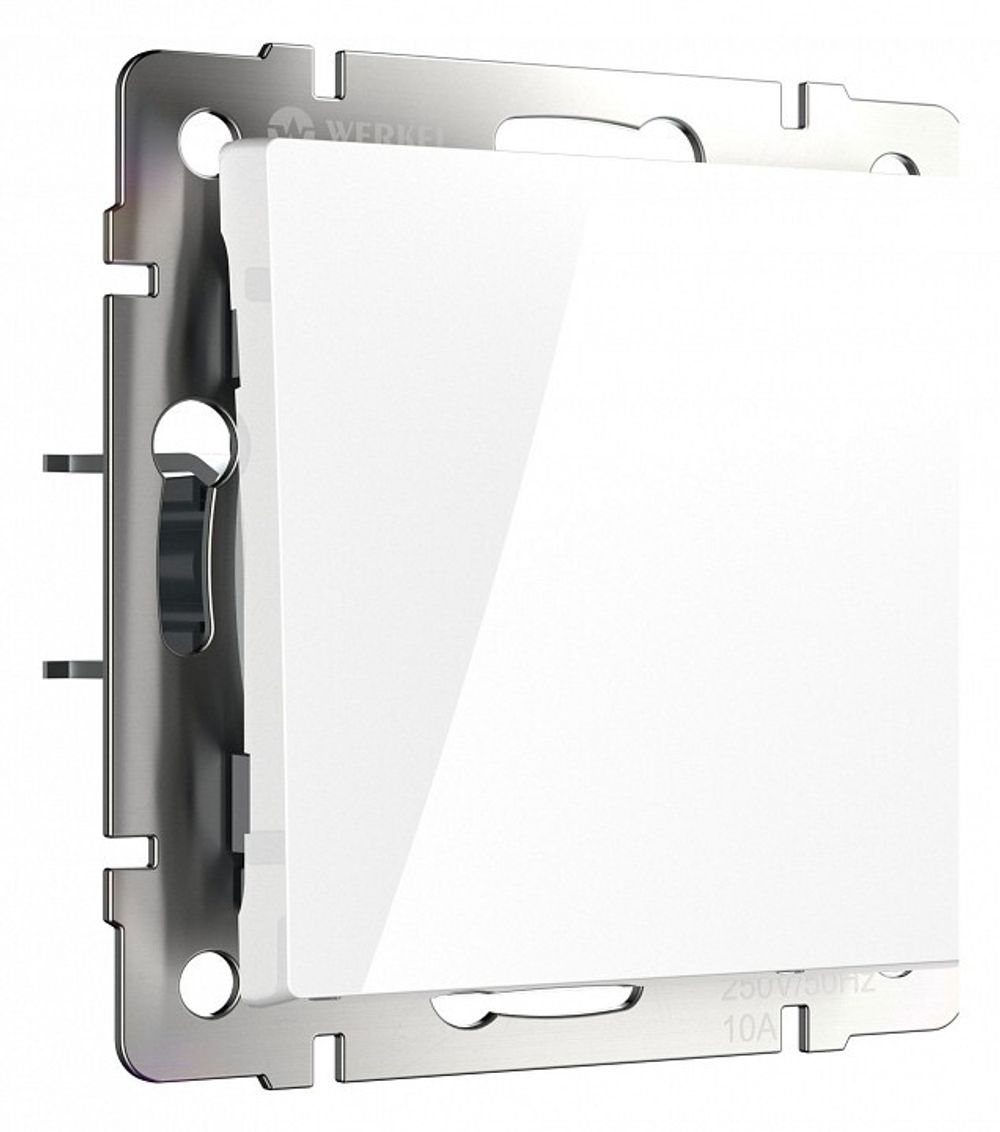 Выключатель проходной одноклавишный без рамки Werkel белый W1112001