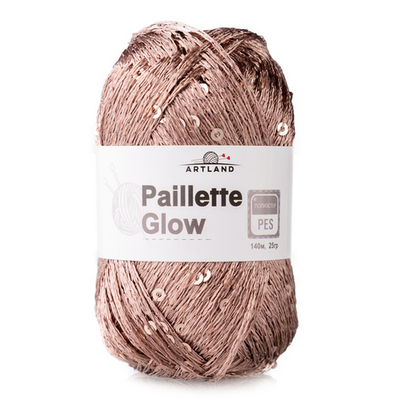 Добавочная нить п/э с пайетками, 25 гр, 140 м, коричневый