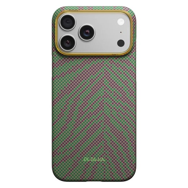 Чехол Pitaka Edge Case для iPhone 17 Pro Max, Зелёный росток | Sprout Surge