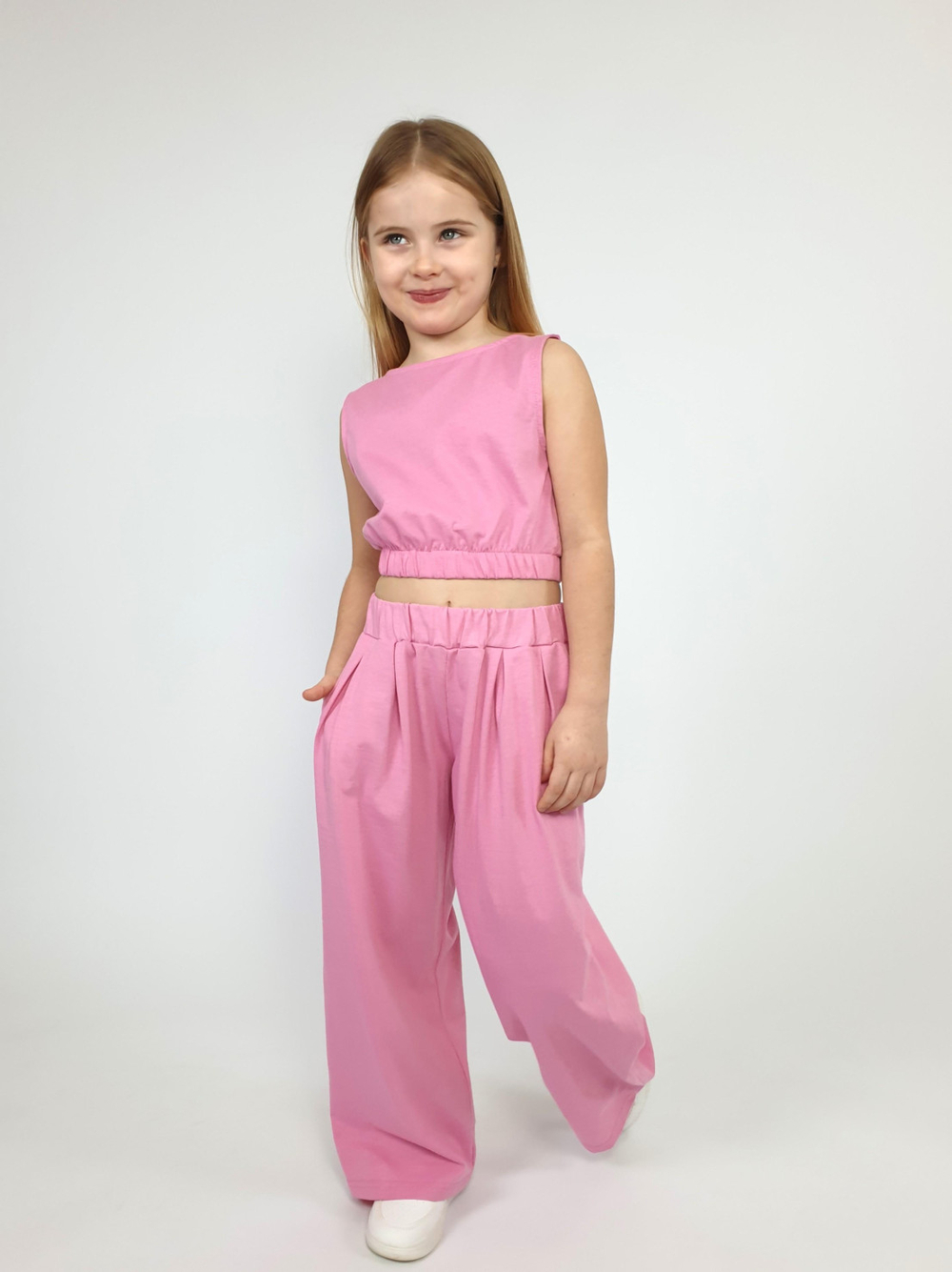 02-157-1 Комплект для девочки (майка-топ+ брюки)