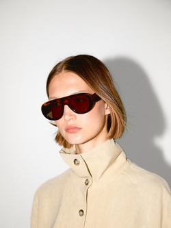 Massimo Dutti Куртка-бомбер из смесового льна с высоким воротником, темно-песочный