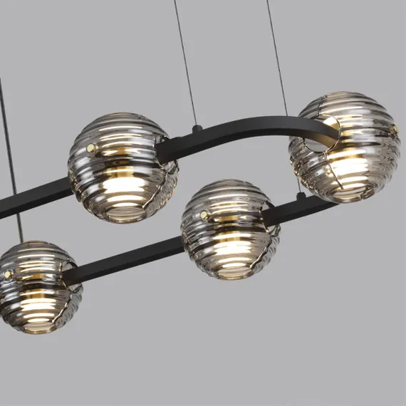 5041/60LA L-VISION ODL24 531 черн./золото/дымчатый/металл/стеко Люстра LED 60W 4000К 1526Лм TRONI