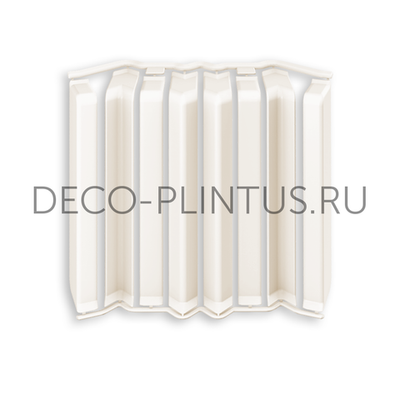 Накладки плинтуса Прямоугольного IDEAL Дюра 80мм - 033 Кремово-белый (в наборе 2 вн, 2нар, 2соед, 2загл)