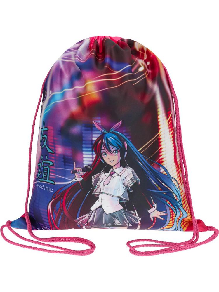 Мешок д/обуви 1 отд. 340х430 "Аниме" уплотненный, 2й шнурок (МО-3907) (Проф-Пресс)