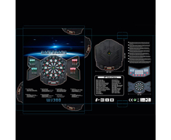 Электронный дартс DFC DARKBOARD, 12 дротиков