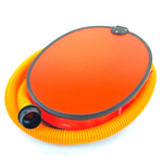 Насос ножной ПВХ Премьер 7л (дерево), желтый шланг