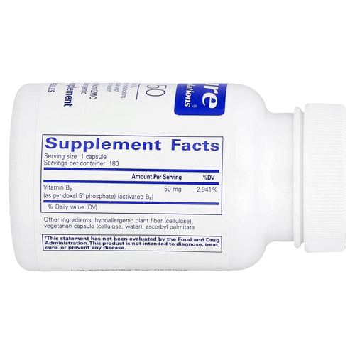 Pure Encapsulations, P5P 50, 180 капсул (50 мг в 1 капсуле)