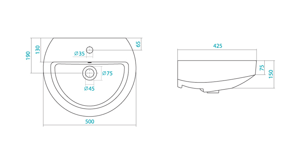 Раковина Santek Аллегро 50
