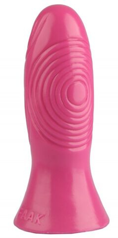 Розовая анальная втулка с рельефом - 17 см. (Цвет: розовый)