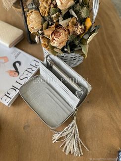 Кошелек из кожи натурального питона с кисточкой WA-237