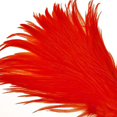 Перо из седла петуха Fluo Orange