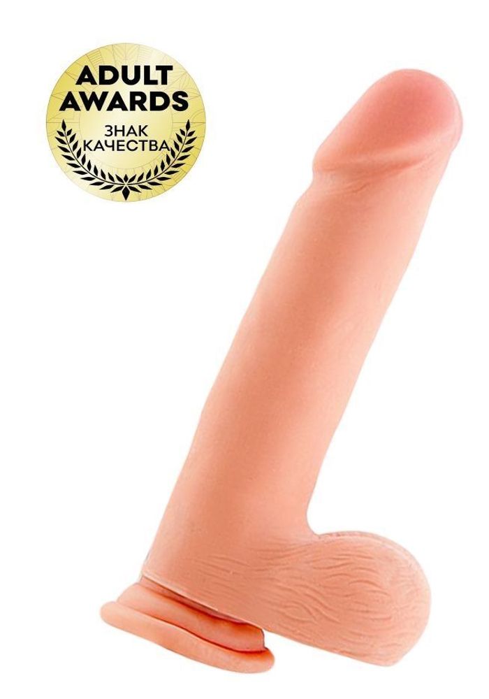 Реалистичный фаллоимитатор TOYFA RealStick Elite DILDO, TPR, телесный, 23,5 см