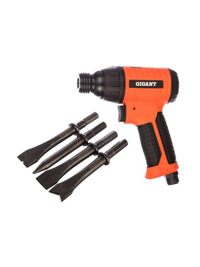 Пневмодолото (5 Дж; оснастка 10 мм шестигранник) Gigant RP4500 + 5 насадок