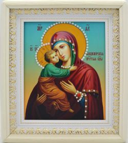 Икона Владимирской Божией Матери ручной работы.