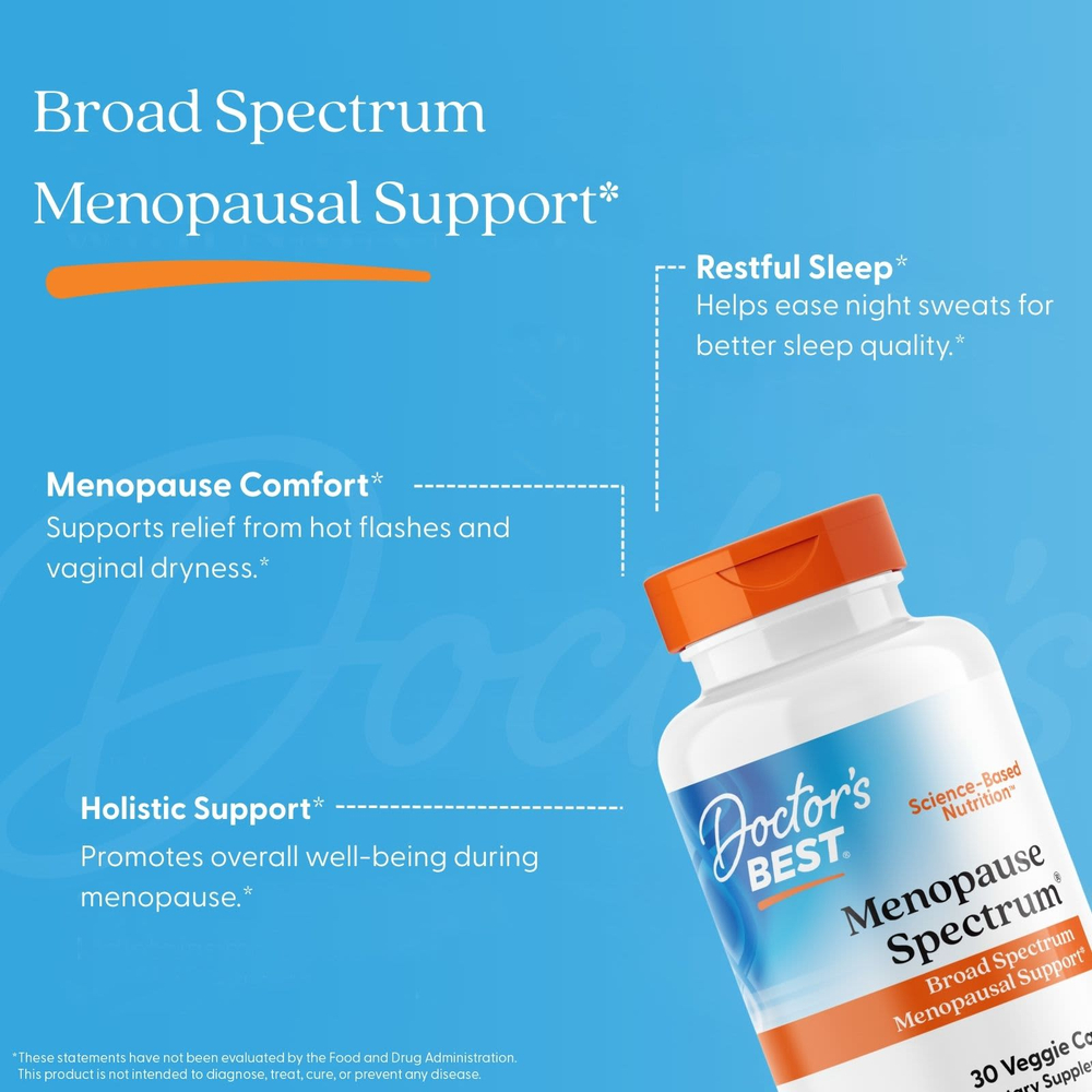 Doctor's Best, Menopause Spectrum®, 30 вегетарианских капсул