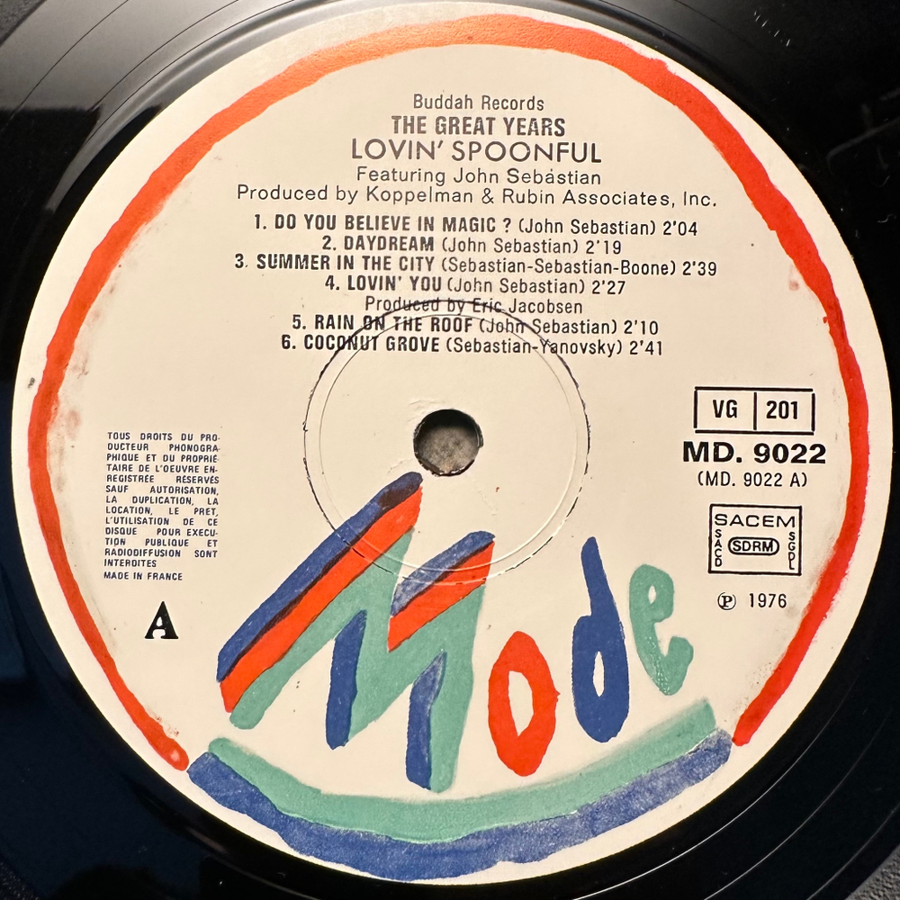 The Lovin' Spoonful - The Great Years (Франция 1979г.)