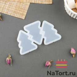 Силиконовая форма для леденцов «Елочки 3 в 1»