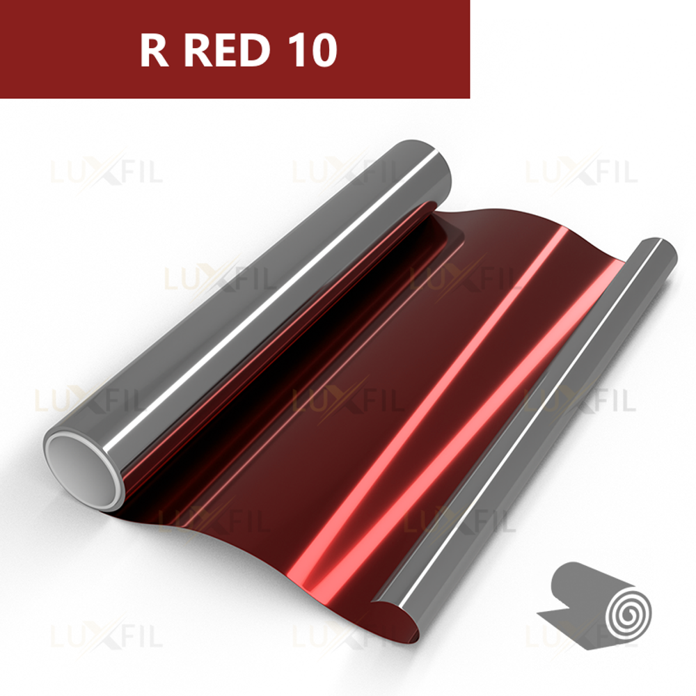 Пленка солнцезащитная зеркальная R RED 10 LUXFIL, рулон (размер 1,524x30м.)