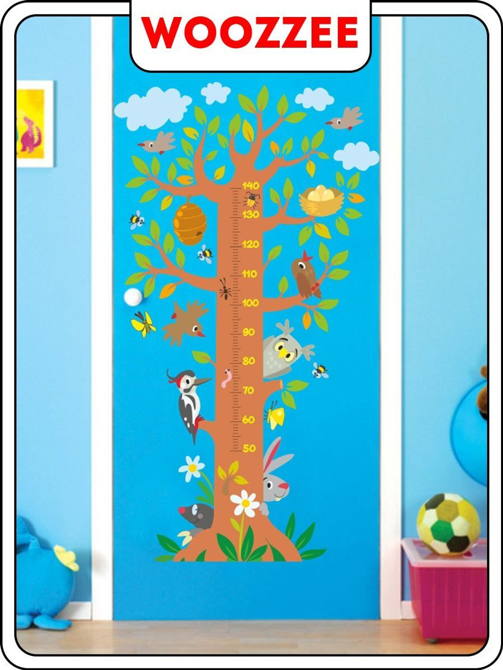 Наклейка декоративная ростомер "Лесное дерево"