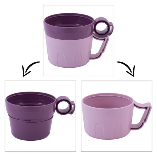 Термос 1000 мл. со стеклянной колбой Kamille KM-2023 пластиковый (2 чашки)