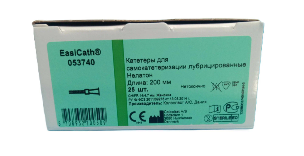 Катетер урологический Coloplast EasiCath Изикет женский нелатона CH 14, 25 шт артикул 5374