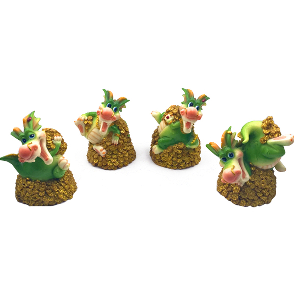 Фигурка «Дракоша на денежной горе» 10*9*7 см, микс