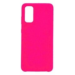 Силиконовый чехол Silicone Cover для Samsung Galaxy Note 20 (Ярко-розовый)