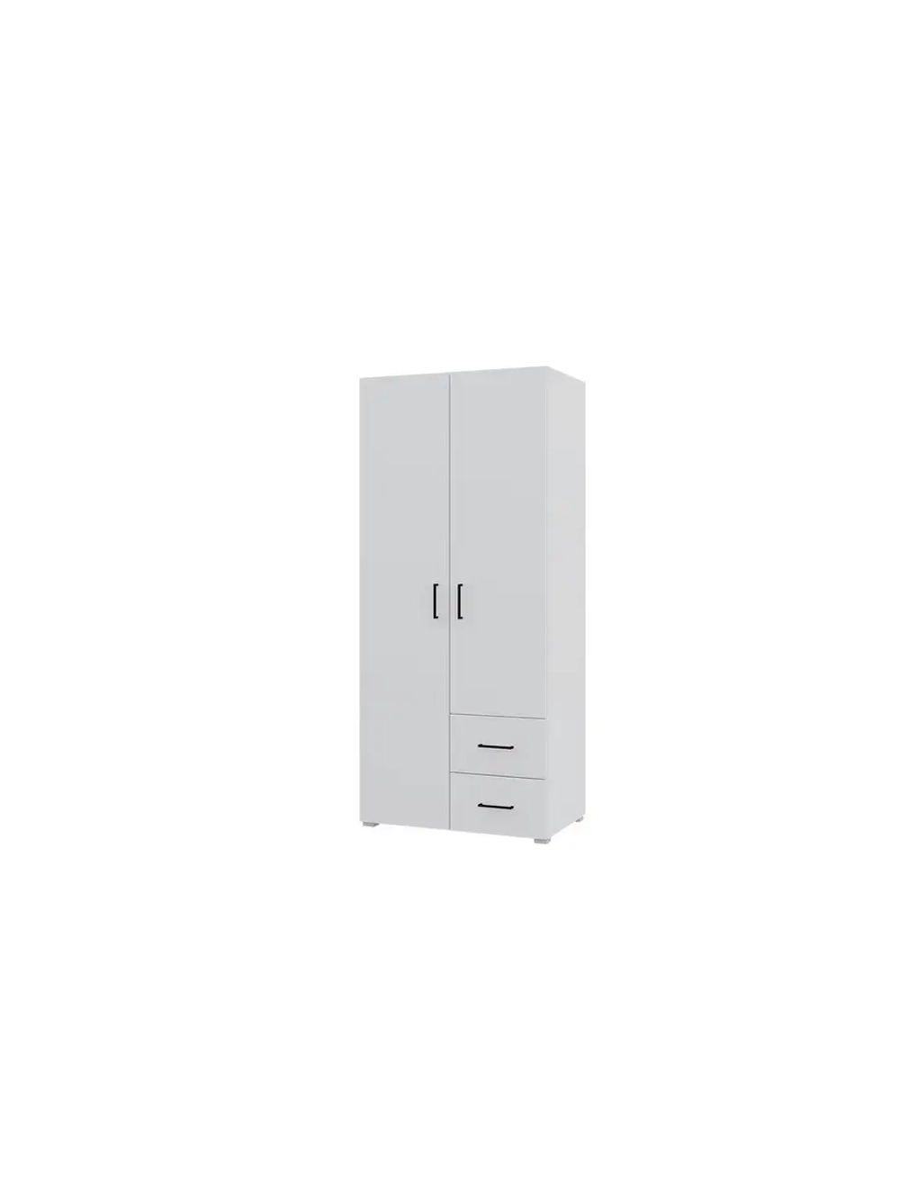 Современный шкаф для одежды Victor с ящиками белый 80*51