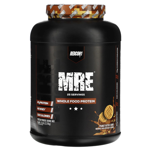 Redcon1, MRE, цельнопищевой белок, со вкусом печенья с арахисовой пастой, 3250 г (7,16 фунта)