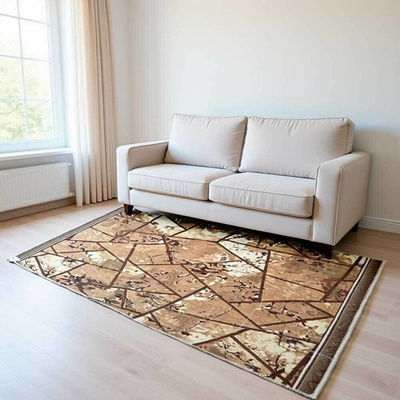 Коврик 100*140см Люксор Люкс Принт ворс 3мм, бежевый (ассорти)