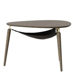 Журнальный столик Umage Hang Out, темный дуб, латунь