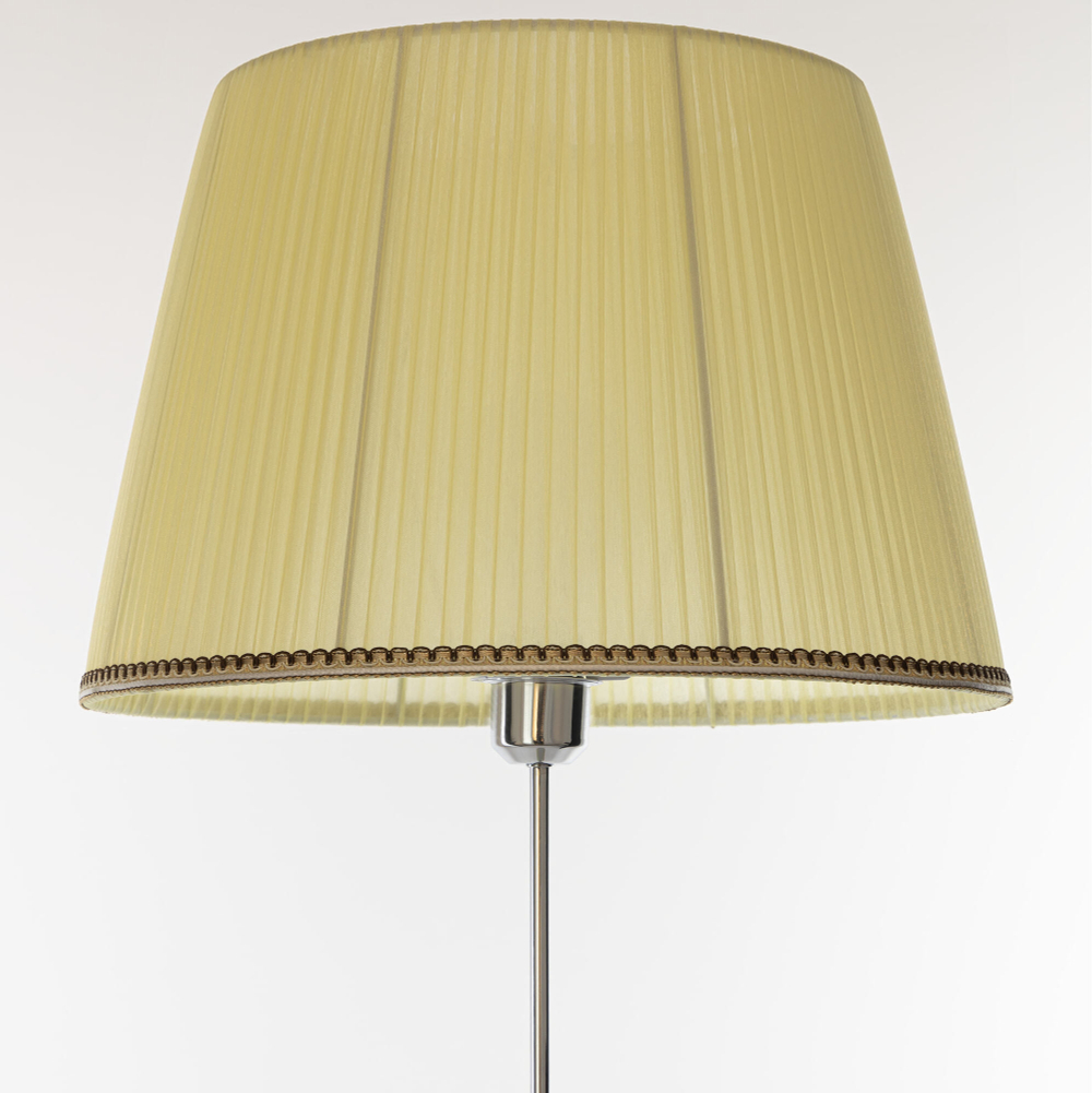 Citilux Линц CL402973 Торшер хром с кремовым абажуром