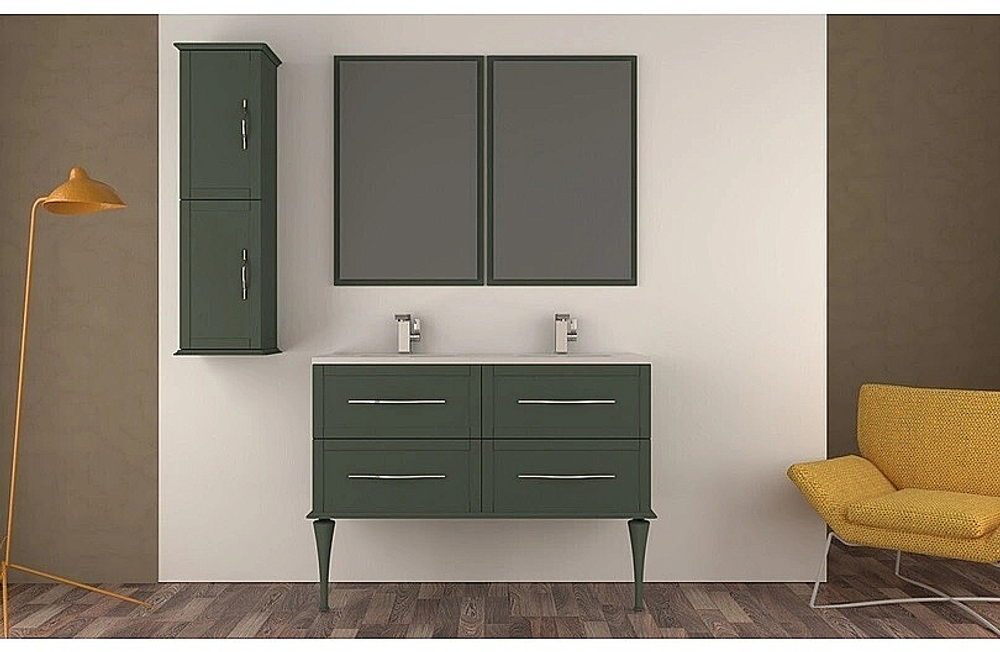 Тумба с раковиной Cezares TIFFANY 120 55332+50211 Verde opaco