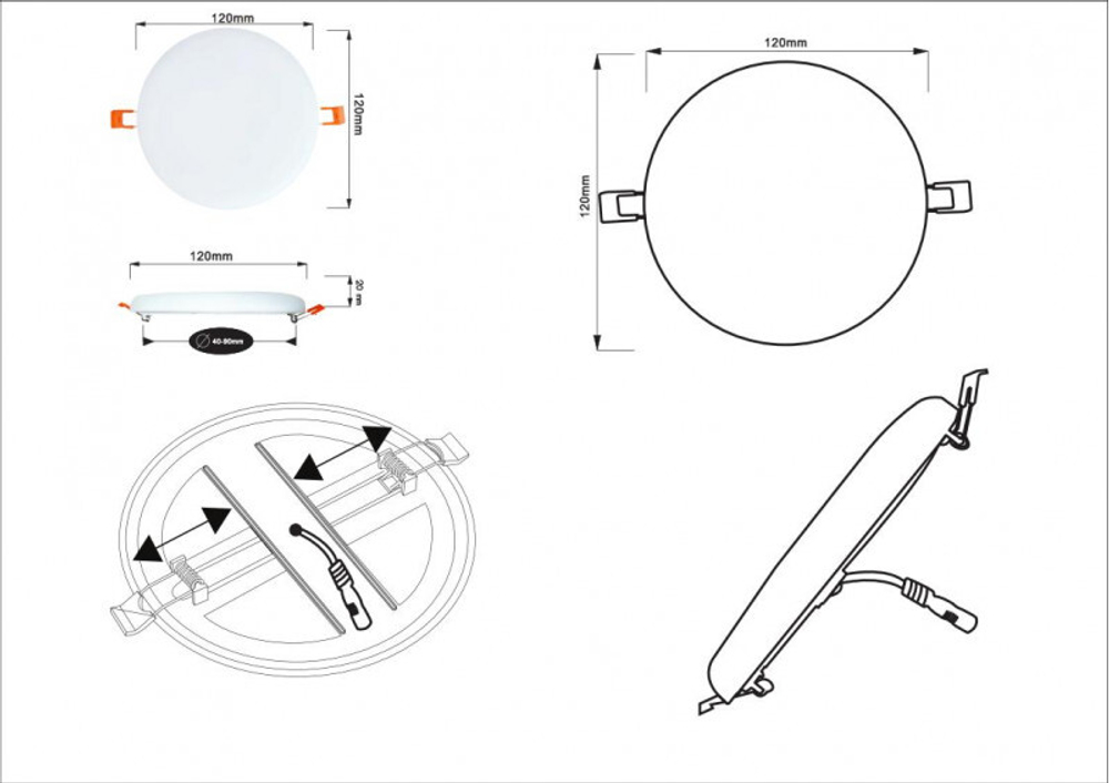 Встраиваемый светильник Arte Lamp A7982PL-1WH