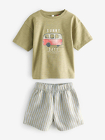 Пижама для мальчика Next AC0-919, 3 шт., Синий, Оранжевый, Бежевый