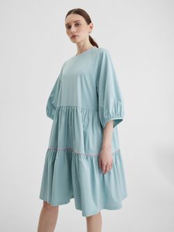 Ярусное платье цвета полыни