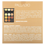 Palladio, Ultimate, 9 оттенков, палитра теней, «золотистый песок», 9,6 г (0,33 унции)